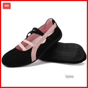 Women's Elastic Strap Ballet Sneakers with Foam Insole for Comfortable Daily